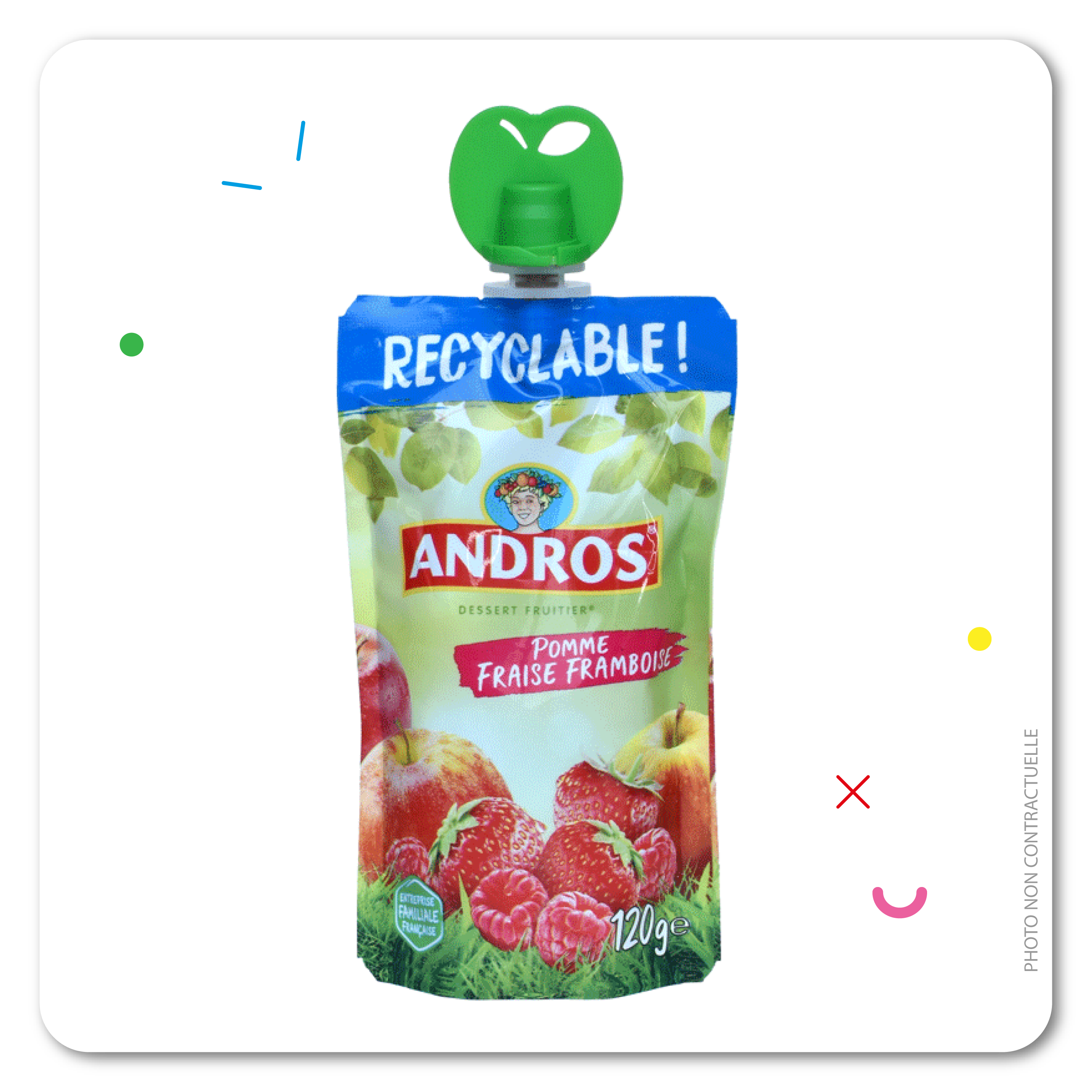 Gourde Pomme Fraise Framboise 120g